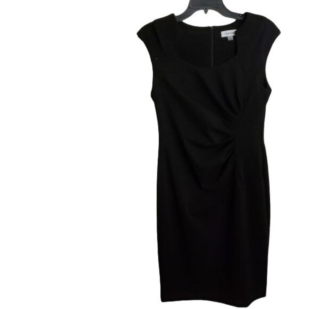 Calvin klein womens mini dress brack color sleeveless rushed Size small - Picture 4 of 15